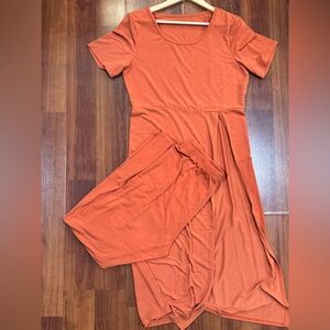 A Classy Chic Boutique Orange Short Sleeve Pajama Set